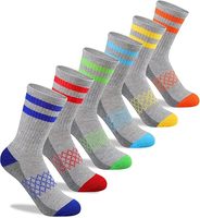 Chaussettes de haute qualité coton strié respirant absorbant la sueur chaussettes coton garçons enfants chaussettes d'équipage pour la vie quotidienne athlétique