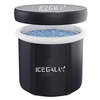 ICEGALAX Portable PVC Baignoire Pliante Froid Plongeant Pod Glace Baignoire Récupération Thérapie Glace Baignoire Baignoire pour Récupération Sportive