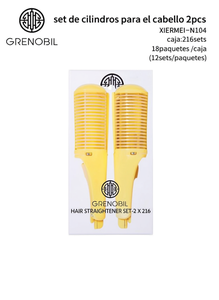 Grenobil Hair Straightener Set 2pcs Plastic For All Hair Types - Product Image 1