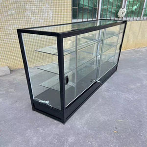 Nuevo diseño Smoke Store Case 5 estantes de vidrio Gabinete de pared Cristalería Exhibición <span class=keywords><strong>Vitrina</strong></span> con luz de flash - Product Image 4