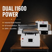 Impresora UV Plana Industrial Compacta 4060 con Cabezales Dobles I1600, Plataforma de Adsorción por Vacío, Alta Precisión, Rápida, para Cuero, Flex y Huevo