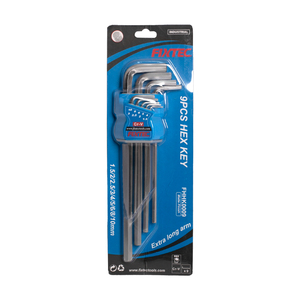 FIXTEC-<span class=keywords><strong>Kit</strong></span> de herramientas hexagonales de llave en L, juego de <span class=keywords><strong>llaves</strong></span> <span class=keywords><strong>Allen</strong></span> con brazos largos, 9 Uds. - Product Image 3