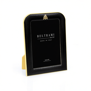 Cadre photo rectangulaire vertical élégant en argent plaqué, fait main par Beltrami, avec structure en bois, fabriqué en Italie, pour la décoration de la maison - Product Image 2