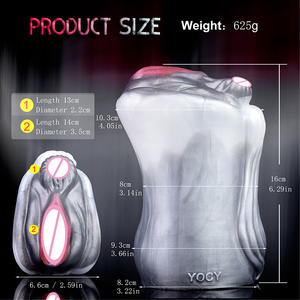 ドロップシッピング牛デュアルチャンネル男性マスターベーターファンタジー動物ポケットプッシーアナル膣穴男性用ストローカー大人のおもちゃ - Product Image 6