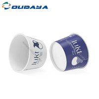 Taza desechable de plástico PP personalizada, contenedor de Yogurt helado de oveja, taza de helado de leche, 560ml