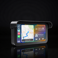 AOOCCI C6 Pro Caméra de moto DVR double 1080P avant et arrière, CarPlay sans fil, Android Auto, navigation GPS, TPMS, caméra embarquée étanche