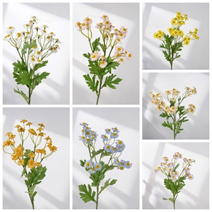 Fleurs artificielles de camomille SiNiaoLai blanches, roses, jaunes, oranges, bleues, violettes pour décorations de mariage, artisanat, style INS, transfrontalier - Product Image 3