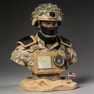 Op maat gemaakte hars ambachten, niet op voorraad, alleen als referentie: gespecialiseerde bustes van mariniers, luchtmacht, leger en speciale eenheden. - Product Image 1