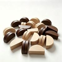 Support de cartes de visite, de menus et de prix en bois de lotus, style minimaliste semi-circulaire, base de décoration pour mariage et fête