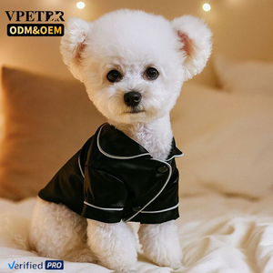 <span class=keywords><strong>Pigiama</strong></span> di Lusso Classico e Confortevole in Seta OEM ODM per Cani, Abbigliamento per Teddy Bear, Pomeranian, Bulldog, Camicia da Notte per Cani Piccoli e Gatti - Product Image 3