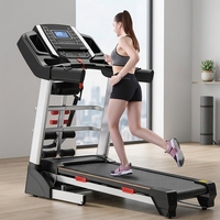 Tapis roulant électrique pliable Duojiu, machine de course portable, affichage sans fil du rythme cardiaque, 1-16 km/h