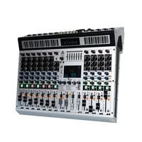 Mezclador de Audio Profesional Gooermi MK12 de 12 Canales para DJ, Consola de Mezclas con 99 Efectos DSP y Tarjeta de Sonido para Estudio