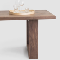 Table à manger ModHomiolid en noyer, grand format, personnalisable, extensible, rectangulaire, pour la salle à manger à domicile