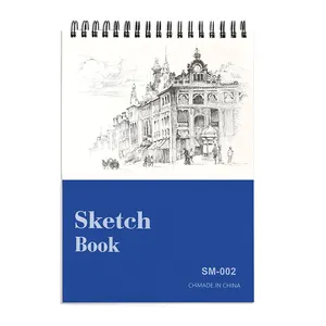 Tùy chỉnh Sketchbook cho vẽ 68lb/100gsm xoắn ốc ràng buộc Sketchbook Sơn, acid-miễn phí vẽ giấy Pad