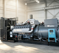 Groupe électrogène diesel silencieux refroidi par eau de 2400 kW, usage intensif, pour alimentation de secours industrielle