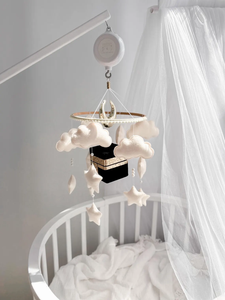 Fille suspendue au lit lit musical islamique lit mobile boîte bricolage <span class=keywords><strong>blanc</strong></span> kaaba feutre pépinière musique coran mobile pour bébé - Product Image 6