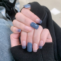 Populaire diamant rose fausse presse sur les ongles ongles à pointe française faux ongles artificiels faux ongles