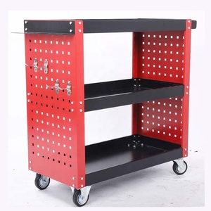 Carros Organizadores de herramientas de utilidad multifunción de <span class=keywords><strong>3</strong></span> niveles para ahorrar espacio, estantes y almacenamiento de piezas, armario con ruedas - Product Image 4