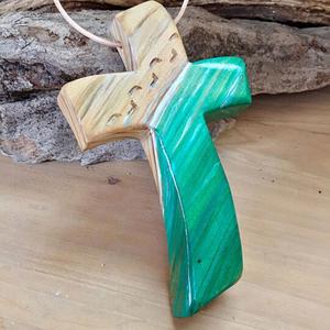 Handmade Wooden <b>Cross</b> <b>Pendant</b> Relief Engraved Religious Gift For Temple Use - Product Image 5