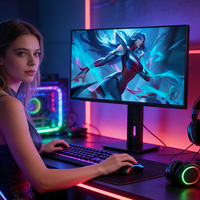 Moniteur de jeu professionnel 4K 27 pouces avec écran plat sans bordure, moniteur 4K 27 pouces pour joueurs