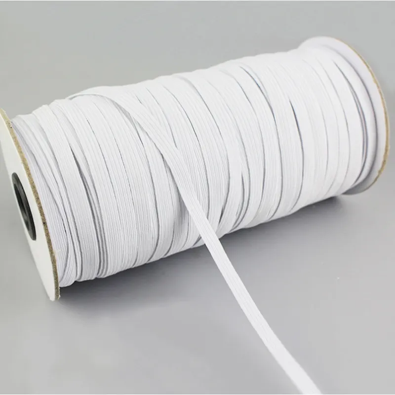 1/4" braided elastic 1/4 inch white rubber band for mask