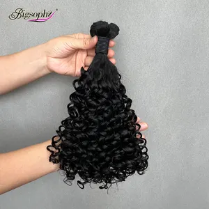 Hochwertige Echthaar verlängerung anbieter, Amazing Curl Funmi Hair SDD Naturfarbe Raw Indian Bundles für Frauen