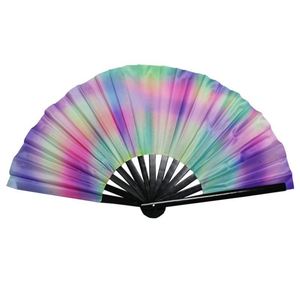 Large Hand Fan Custom Black Big Size Wholesale Bamboo Printed Hand Fan - Product Image 2