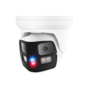 Cámara IP PoE Tipo Torreta con Vista Panorámica de 180 Grados, Lente Dual de 8MP, Alarma con Luz Roja y Azul, Visión Nocturna a Todo Color, Audio Bidireccional y Sirena - Product Image 1