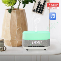Diffuseur d'arôme humidificateur ultrasonique moderne à faible bruit de 300ml avec lampe Led colorée et haut-parleur à dents bleues