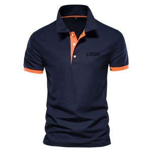 Vente en gros de t-shirts <span class=keywords><strong>polo</strong></span> unis décontractés de haute qualité en tissu tricoté polos de golf grande taille avec logo brodé sur mesure polos pour hommes - Product Image 3