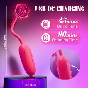 LetRock Double Flower Clitoral Stimulator Jump Egg Adult Sex Toys New Rose <b>Vibrator</b> Female Suction Rose Clitoris Masturbator - Product Image 5