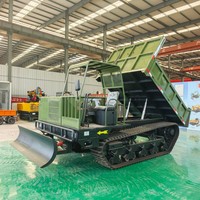 Neuer Schwerlast 10T Diesel-Raupendumper Weichai Euro 5 Linkslenker Hydraulischer Kippanhänger für Geländetransport