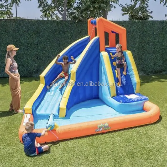 Menyenangkan anak-anak populer pesta rumah luar ruangan bayi kolam renang tiup perosotan untuk tempat bermain pesta ulang tahun anak-anak