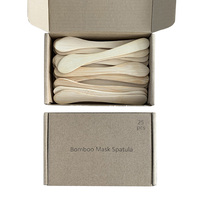 Spatule de masquage cosmétique en bambou écologique pour le maquillage du visage