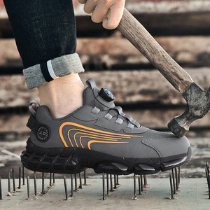 Dernier modèle <span class=keywords><strong>de</strong></span> chaussures <span class=keywords><strong>de</strong></span> sécurité pour la construction industrielle l'hiver composite imperméable à l'eau <span class=keywords><strong>semelle</strong></span> en caoutchouc paresseux bouton <span class=keywords><strong>de</strong></span> laçage libre rotatif en toile - Product Image 3