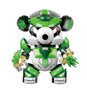 Haute qualité éducatif bricolage enfants enfants blocs de construction ensembles jouets deux formes de Transformation Panda Mech transformer modèle jouet - Product Image 1