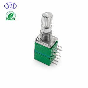High quality 4 gang 12 pins 9mm rotary potentiometer 10k 20K 50K 100K 500k 1M ohm for audio - Product Image 1