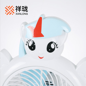 Xanlong <b>Mini</b> Fan Cartoon Pony Design Rechargeable Battery Operated Portable <b>Desk</b> Fan For Home Office Use - Product Image 2
