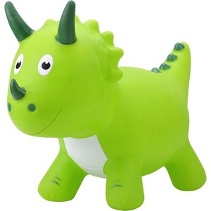 Jumping Green Three Horn Dinosaur Kids Toy Jumping Animals Juguetes inflables Jumping Horse para niños pequeños que juegan - Product Image 1
