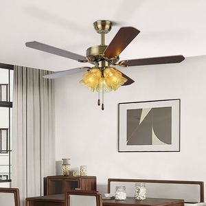 Candelabro moderno de lujo Ventilador de techo silencioso LED con control remoto para exteriores con luz - Product Image 3