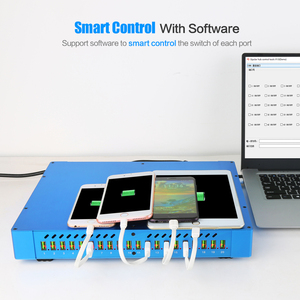 20 40 48 Cổng <span class=keywords><strong>Usb</strong></span> Hub Máy Tính Xách Tay Power Charger Trạm Sipolar Nhôm Điện Thoại Máy Tính Bảng Thông Minh Pc Điều Khiển Sạc On/Off - Product Image 4