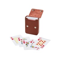 Boîte à cartes de poker en cuir haut de gamme, boîte à cartes de jeu en cuir, boîte pliable, emballage portable pour cartes de poker