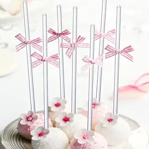 Youyifactory fabrika doğrudan satış 2-10mm küçük çaplı akrilik çubuk plastik lolipop çubukları kek Pop tedavi çubukları
