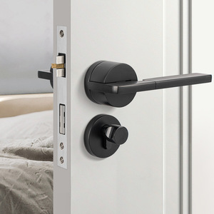 Maniglie <span class=keywords><strong>per</strong></span> Porte in Lega di Alluminio Stile Semplice, Elettroplaccate, Facili da Installare, Nere, <span class=keywords><strong>per</strong></span> Edifici Residenziali e Condomini - Product Image 2