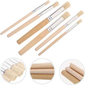 Pincel de Madera con Cerdas Naturales para Plantillas, Pinceles de Arte para Pintura Acrílica, Óleo y Acuarela - Product Image 2