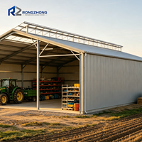 Bâtiment en structure métallique de grande envergure, spécialement conçu pour les exploitations agricoles, les entrepôts de stockage, les bâtiments d'élevage pour la production agricole.