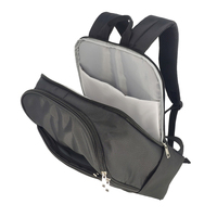 Sac à dos d'affaires personnalisé avec logo, multi-poches, fermeture éclair argentée, sac de voyage pour homme, dos rembourré en maille, sangle réglable, poche pour téléphone
