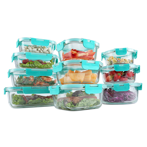 Hochwertiger Rechteckiger Ofenfester Glas-Lebensmittelbehälter aus Borosilikatglas Auslaufsicher BPA-Frei Bento-Lunchbox Mahlzeitenbehälter - Product Image 1
