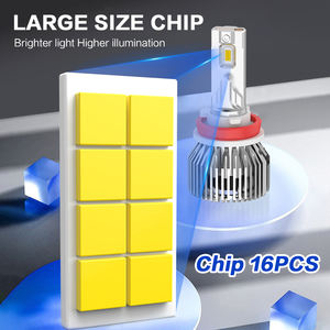 RAYCH Nouveauté Phare LED 60W H1 H4 9004 9012 880 Pilote linéaire avec ventilateur Puissance stable intégrée Pilote intégré Ampoules de phare antibrouillard - Product Image 3