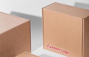 Fabricante caja de papel Kraft envío embalaje regalo carpeta cartón papel logotipo personalizado impresión a granel barato marrón - Product Image 4
